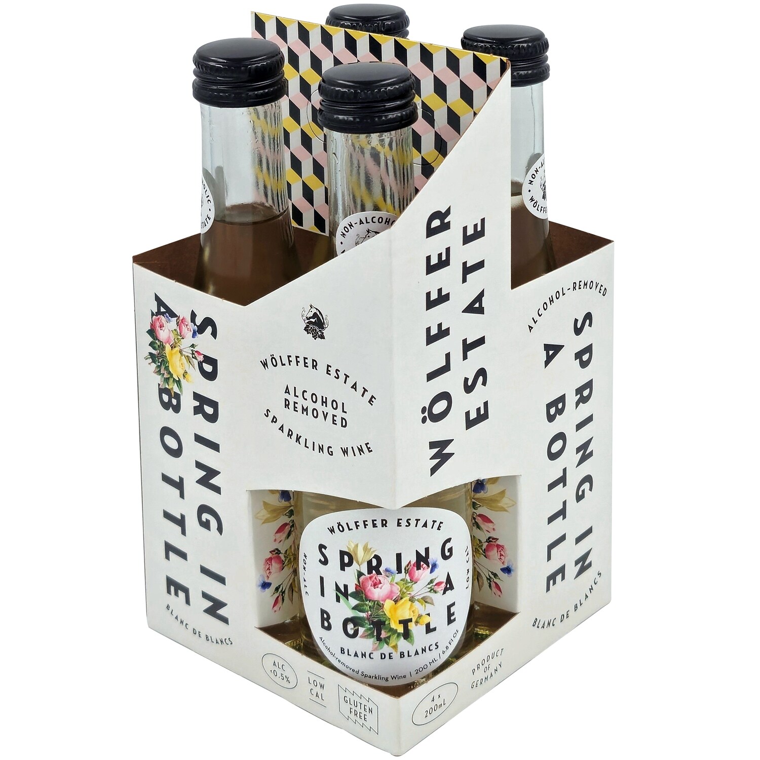 Wölffer Estate Spring in a Bottle Non-Alcoholic Sparkling Wine, Blanc de Blancs, Bottles